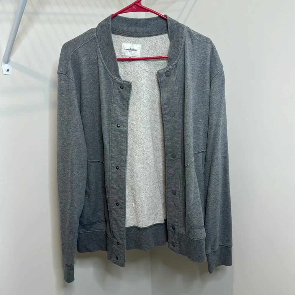 Goodfellow Button Down Sweatshirt Size M - Picture 1 of 4